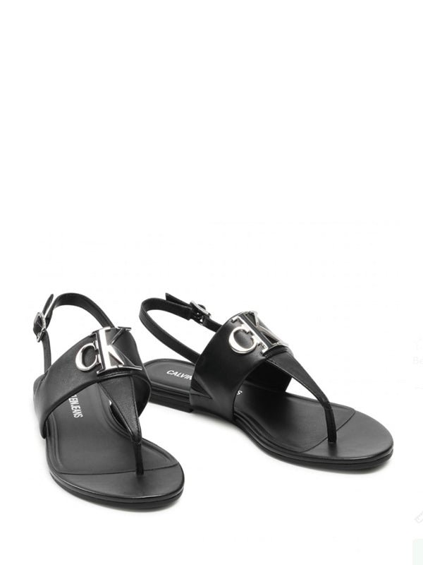 Flat Sandal Hw Lth Black / 41