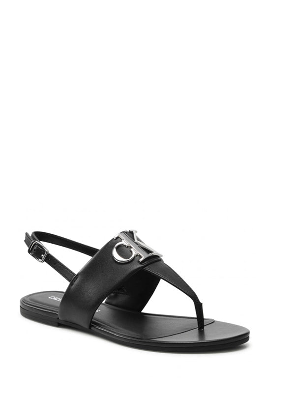 Flat Sandal Hw Lth Black / 41