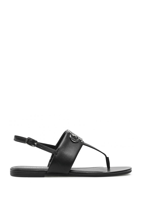 Flat Sandal Hw Lth Black / 41