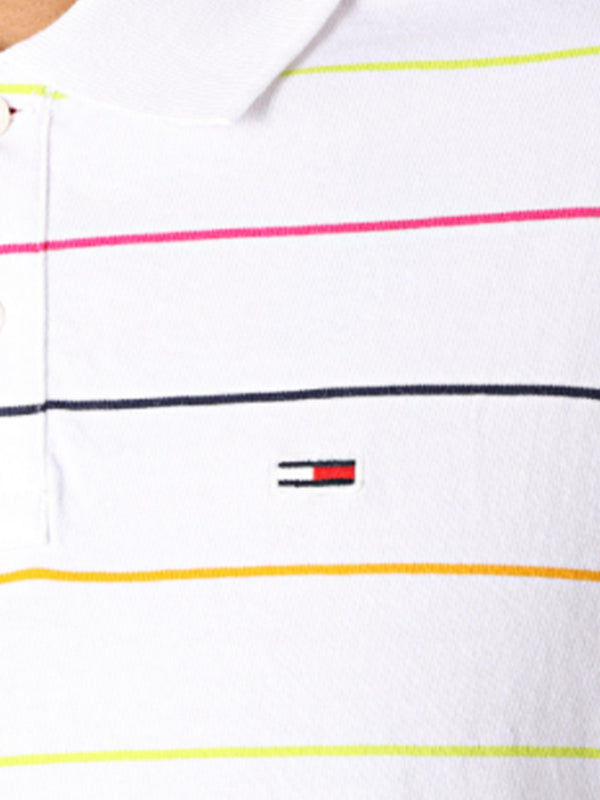 Tjm Fine Stripe Polo CLASSIC WHITE / MULTI / L