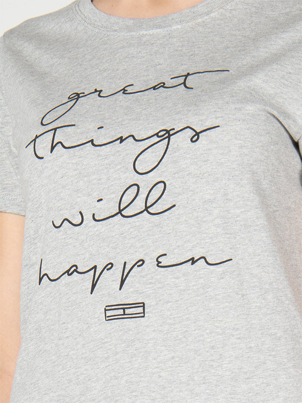 Tjw Positive Slogan LT GREY HTR / L