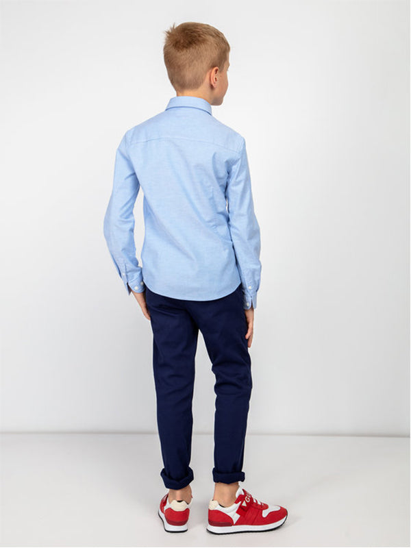 Boys Stretch Oxford Shirt Blue / 10