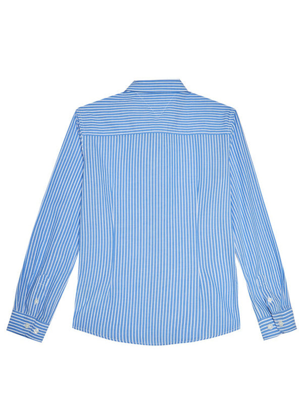 Boys Blue Stripe Shi Shirt Blue / 10