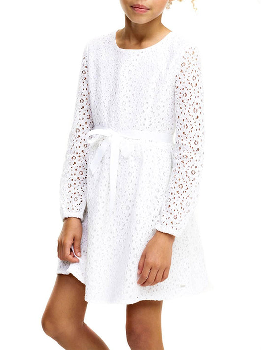 Signature Lace Dress Bright White / 10