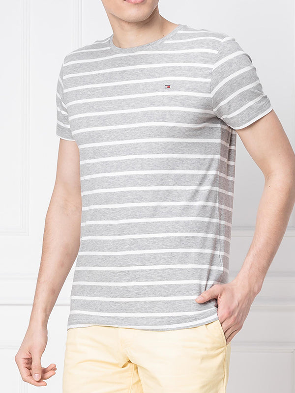 Stretch Slim Fit Tee CLOUD HTR / BRIGHT WHITE / L