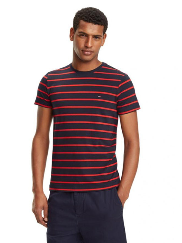 Stretch Slim Fit Tee SKY CAPTAIN / HAUTE RED / L