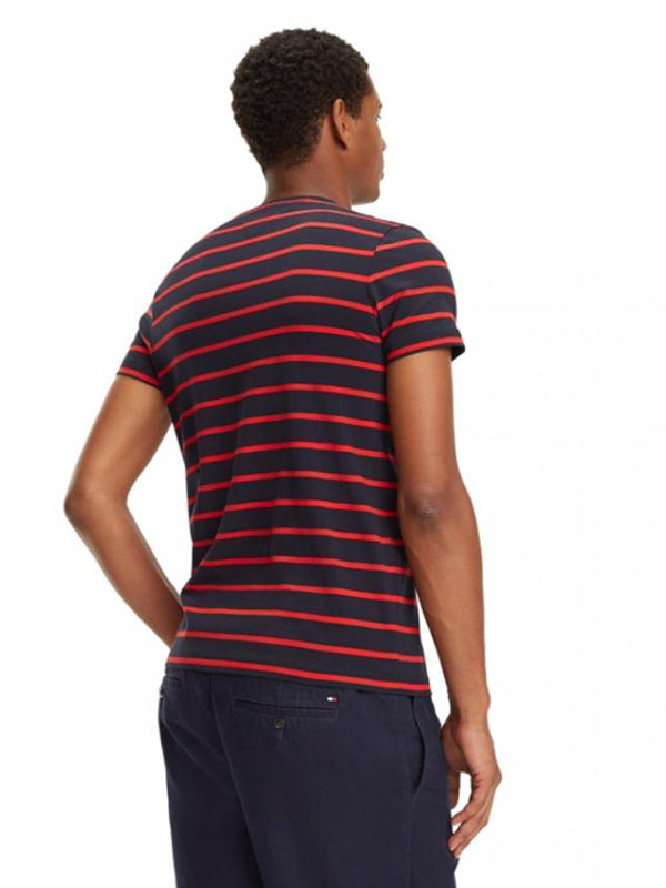 Stretch Slim Fit Tee SKY CAPTAIN / HAUTE RED / L