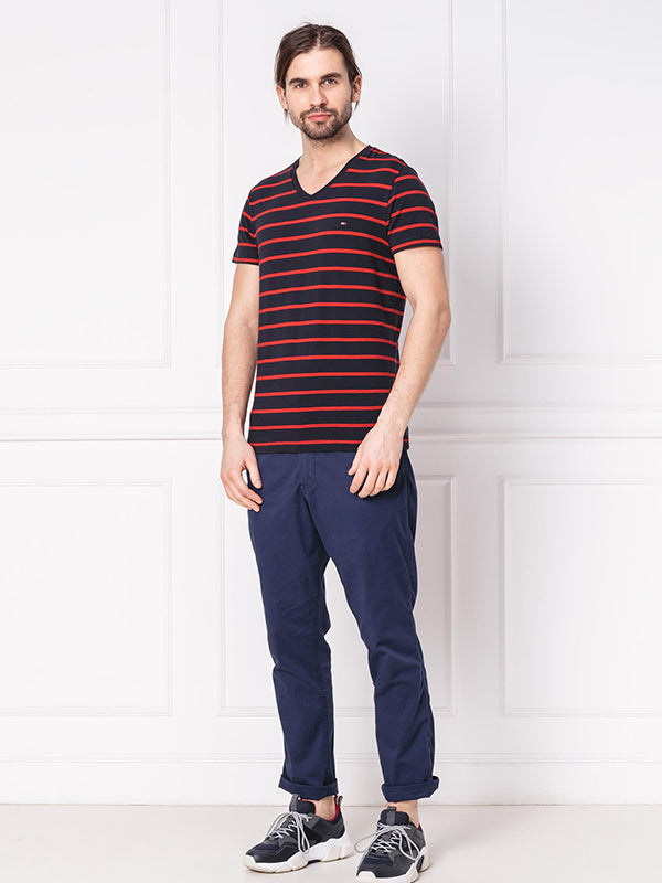 Stretch Slim Fit Vne SKY CAPTAIN/HAUTE RED / L