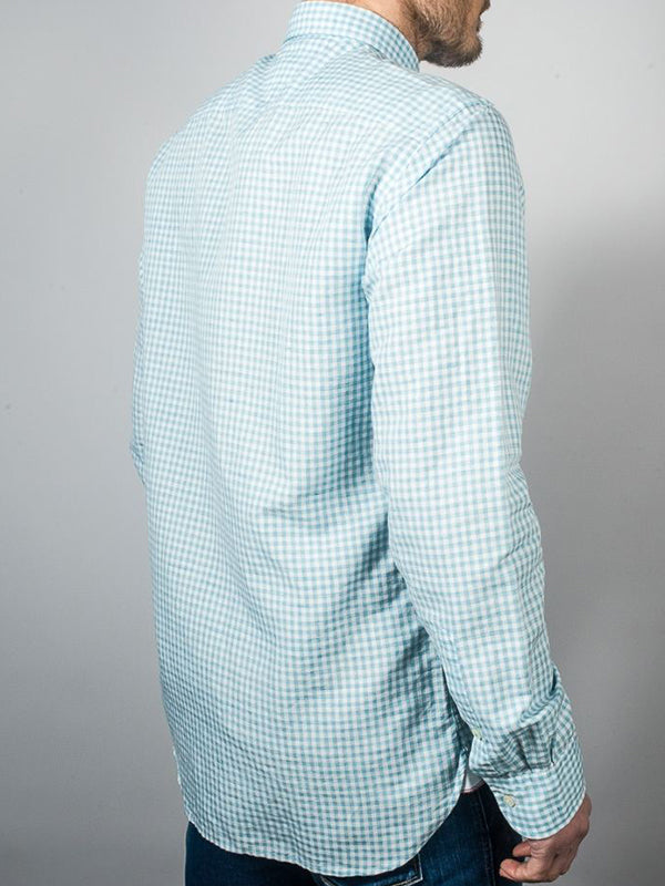 Cotton Linen Gingham VIVID BLUE / BRIGHT WHITE / L