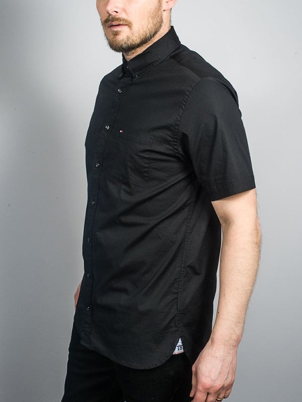 Stretch Poplin Shirt FLAG BLACK / L