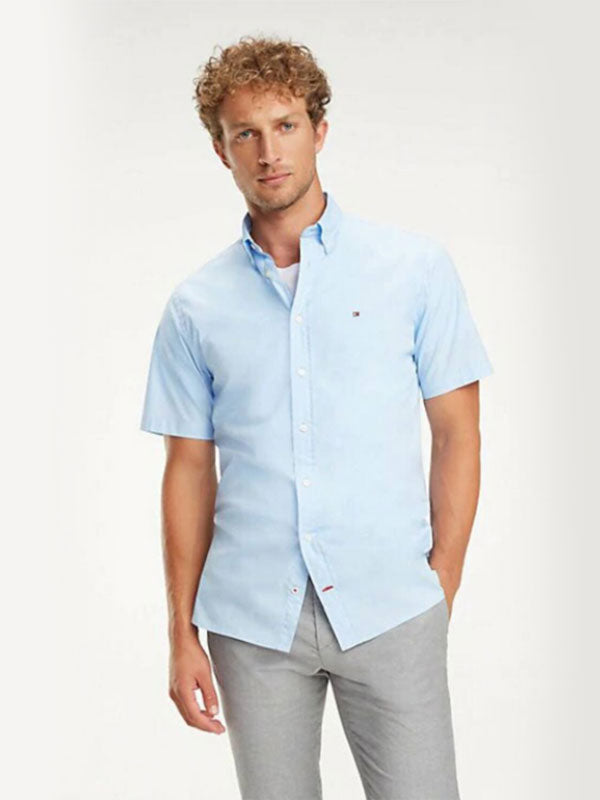 Stretch Poplin Shirt LIGHT SHIRT BLUE / L