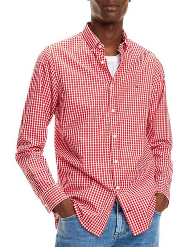 Slim Check Shirt HAUTE RED / BRIGHT WHITE / L