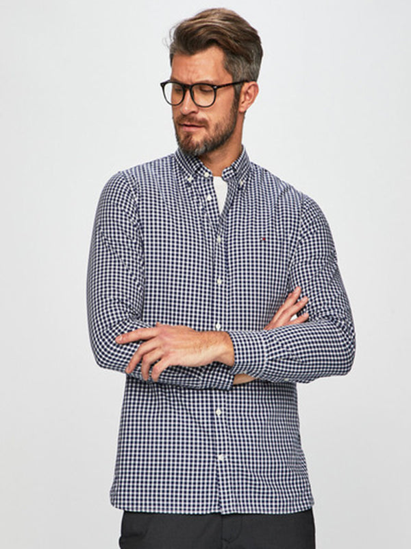 Slim Check Shirt MEDIEVAL BLUE / BRIGHT WHITE / L