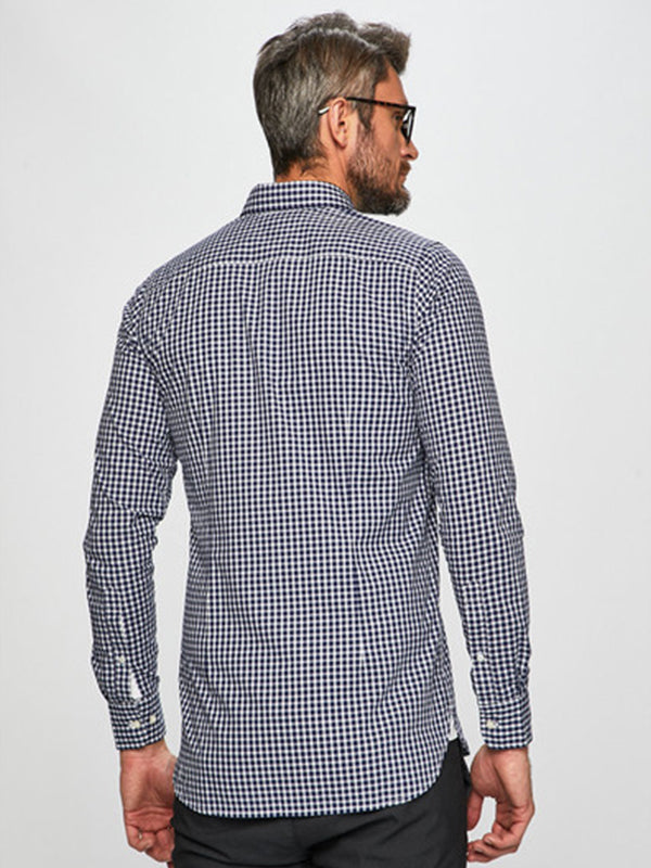 Slim Check Shirt MEDIEVAL BLUE / BRIGHT WHITE / L