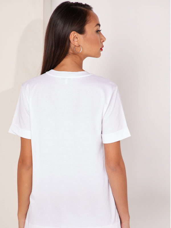 Tyara C-Nk Tee Ss CLASSIC WHITE / L