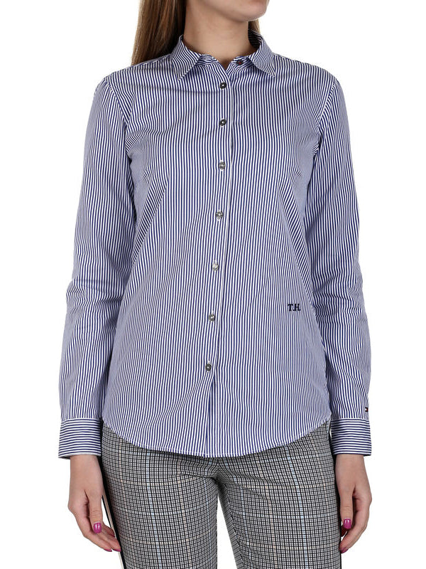 Th Essential Shirt L ITHACA STP / DEEP ULTRAMARINE / 10