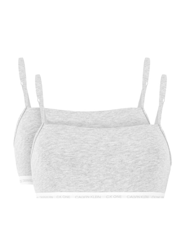 Unlined Bralette 2Pk GREY HEATHER/GREY HEATHER / L