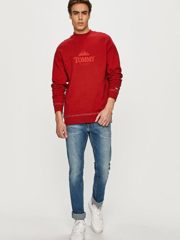 Tjm Tonal Graphic Crew Wine Red / L