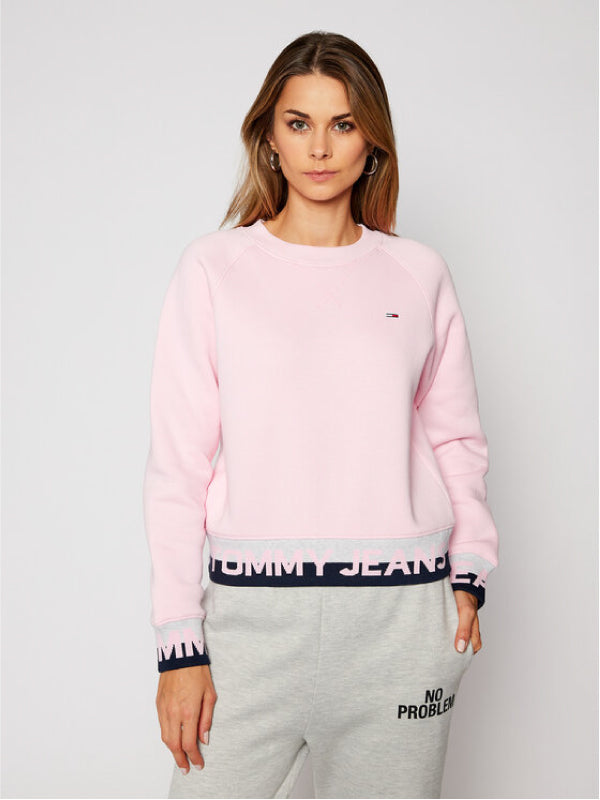 Tjw Branded Hem Sweatshirt Romantic Pink / L