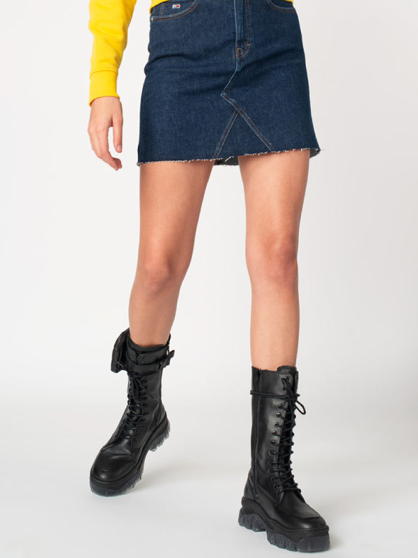 Short Denim Skirt Oldbcf Oslo Dark Blue Com / NI30