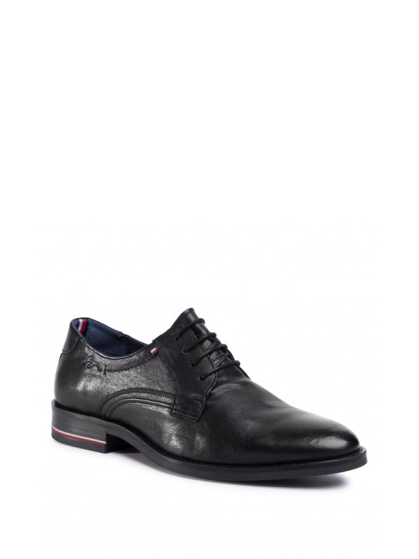 Signature Hilfiger Leather Shoe Black / 42