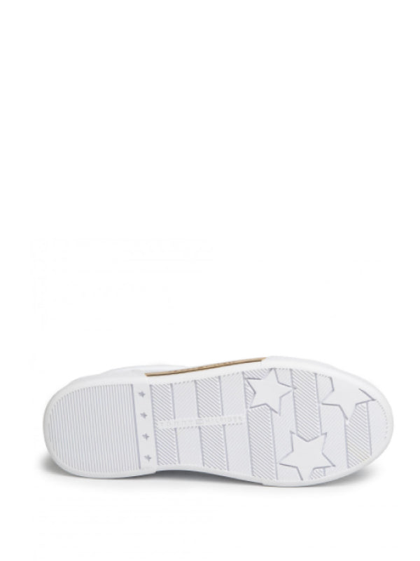 Branded Outsole Metallic Sneaker White / 36