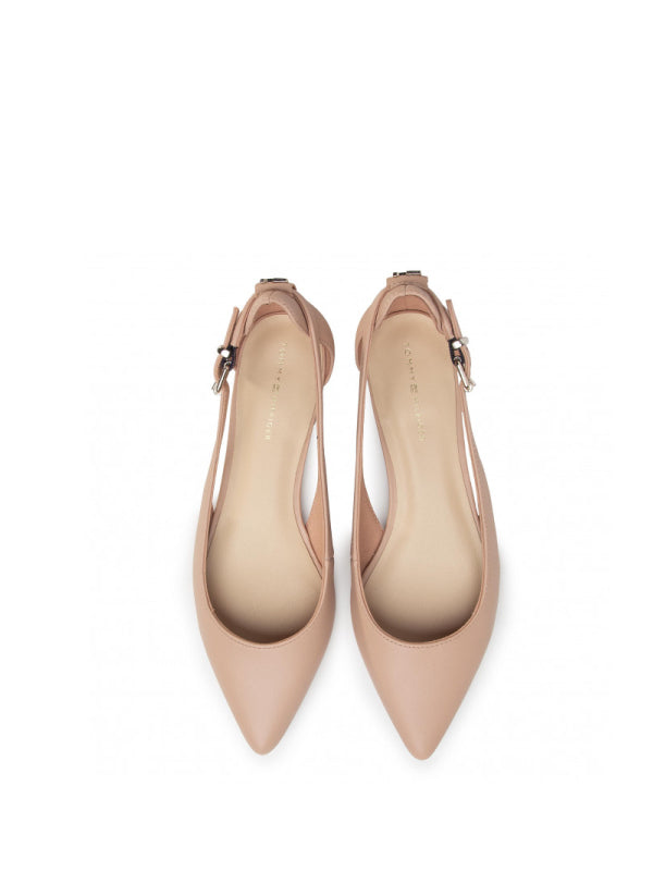 Feminine Leather Ballerina Sandbank / 36