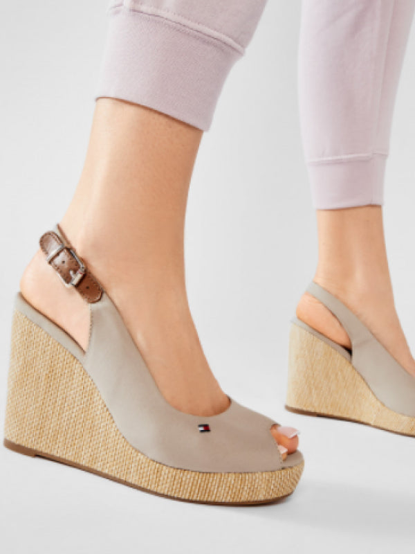 Iconic Elena Sling Back Wedge Stone / 36