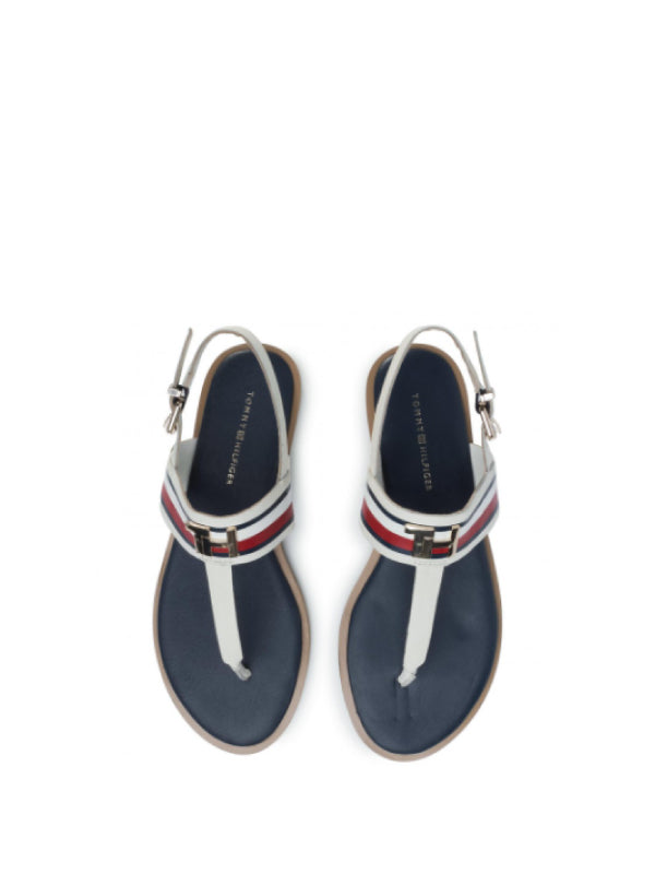 Corporate Leather Flat Sandal Ivory / 36