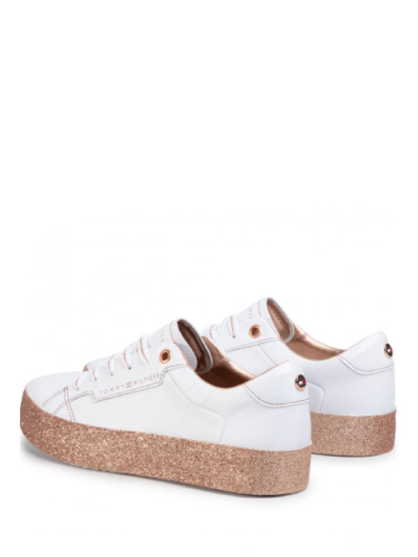 Glitter Foxing Dress Sneaker White/Gold / 36