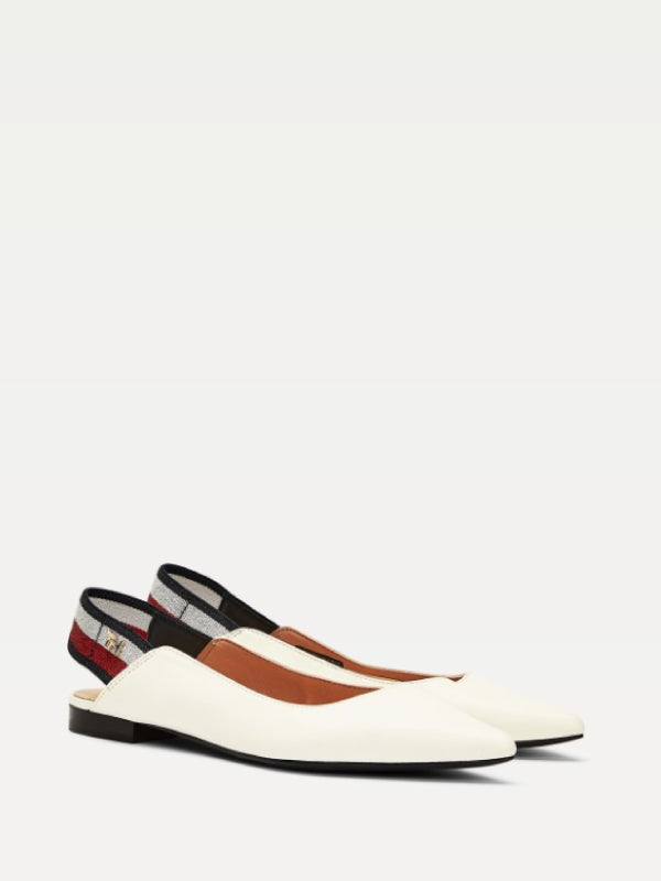 Tommy Strap Flat Ballerina Ivory / 36