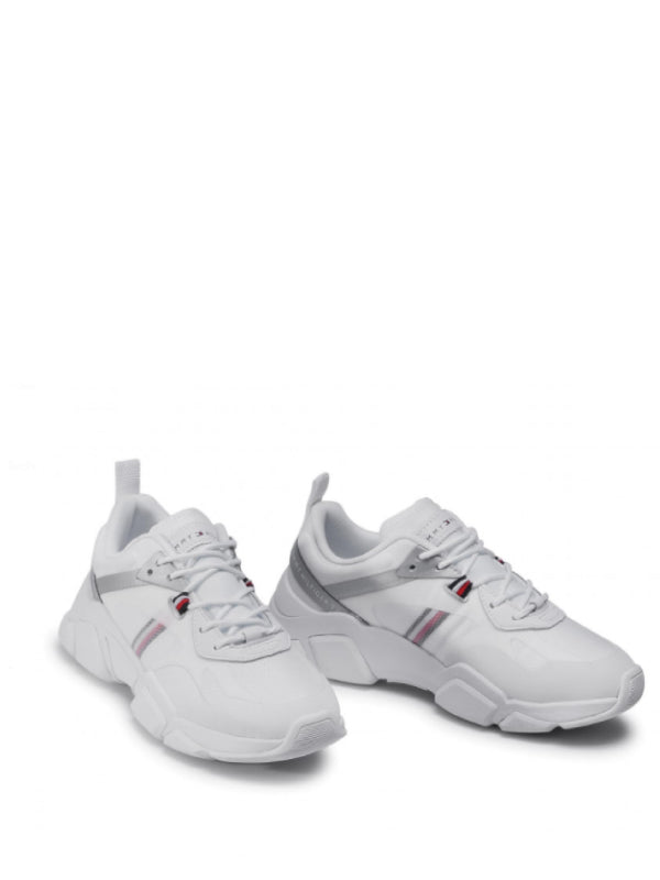 Technical Chunky Tommy Sneaker White/Silver / 36