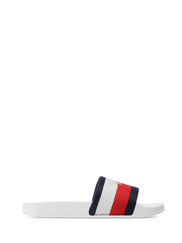 Tommy Signature Pool Slide White / 41