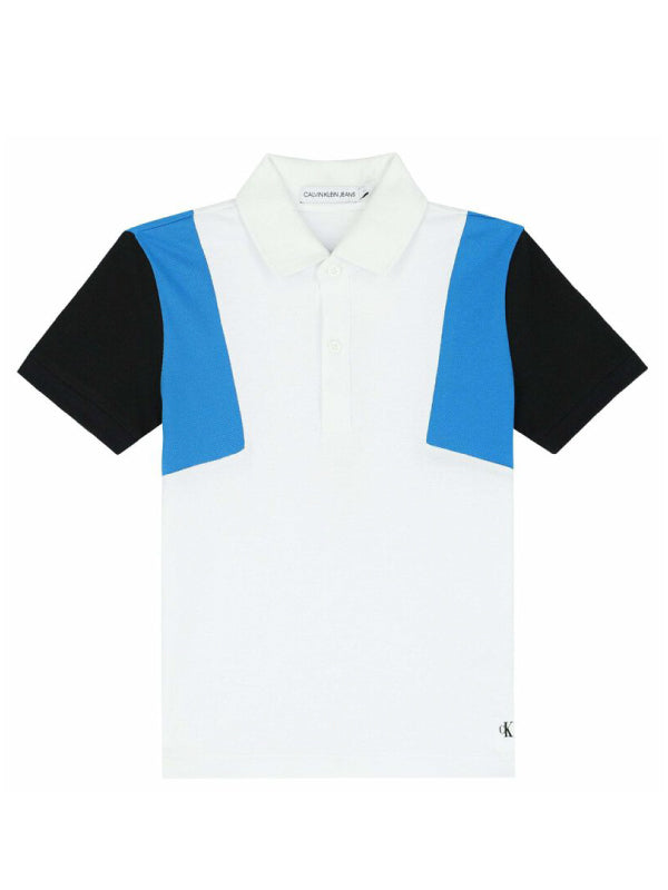 Color Block Ss Polo Bright White / 10