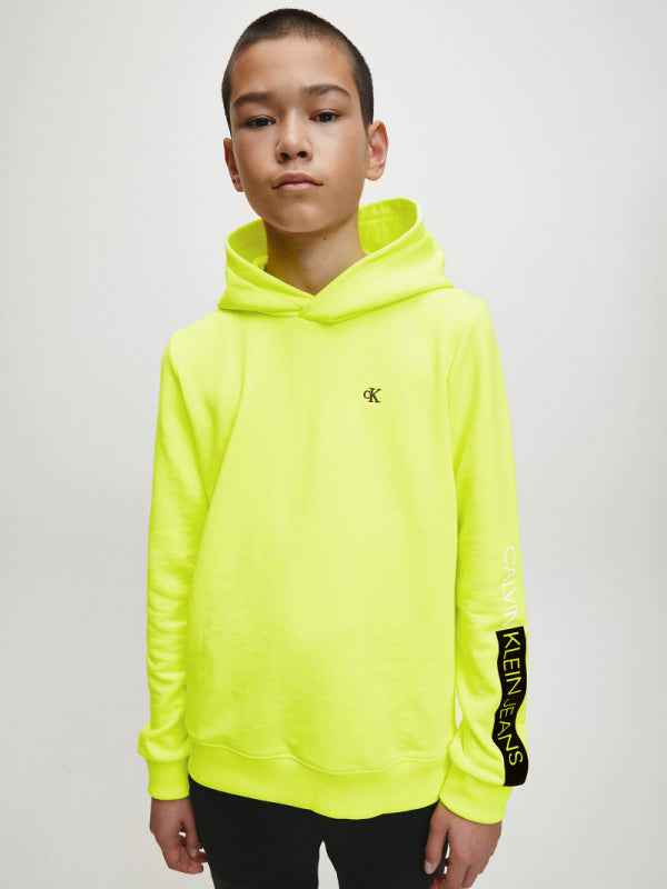 Logo Sleeve Hoodie Safety Yellow / 10