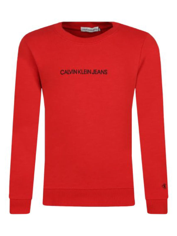 Embroidered Logo Sweatshirt Fierce Red / 10