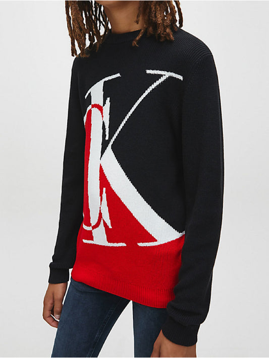 Oco Exploded Monogram Sweater Fierce Red / 10