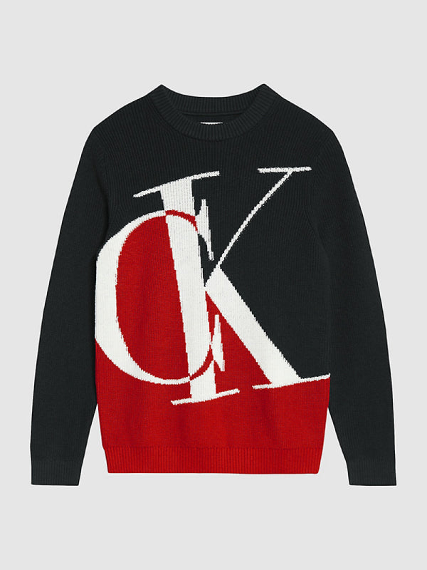 Oco Exploded Monogram Sweater Fierce Red / 10