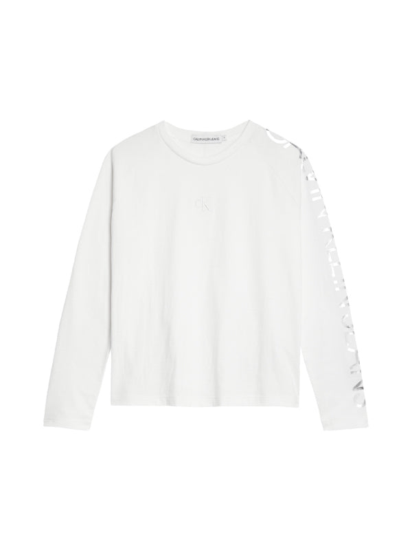 Foil Logo Ls Boxy T-Shirt Bright White / 10