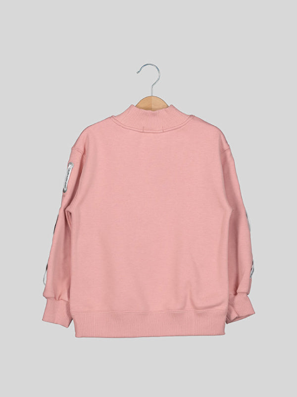 Eyelet Detail Sweatshirt Soothing Pink / 10