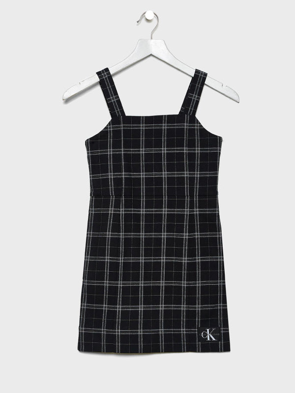 Check Pinafore Dress Check CK Black / 10