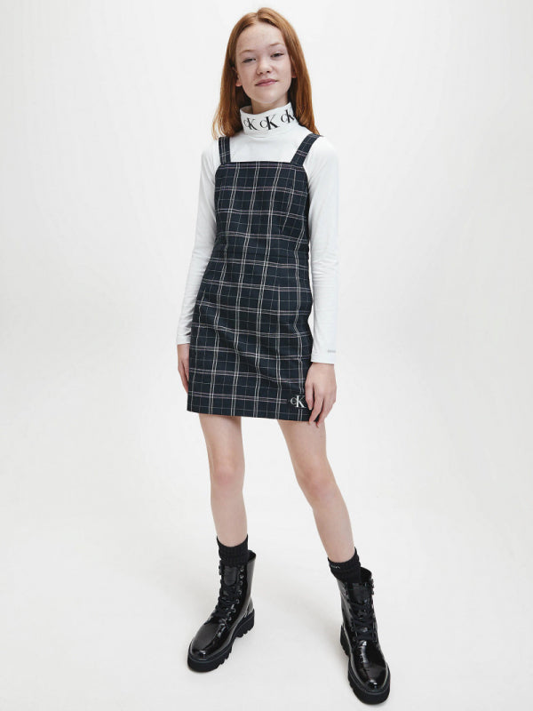 Check Pinafore Dress Check CK Black / 10