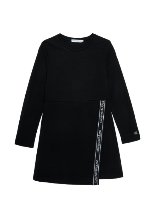 Logo Punto Ls Wrap Dress CK Black / 10