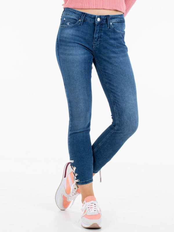 Ckj 011 Mid Rise Skinny Ankle DA056 BRIGHT BLUE LACED / NI30