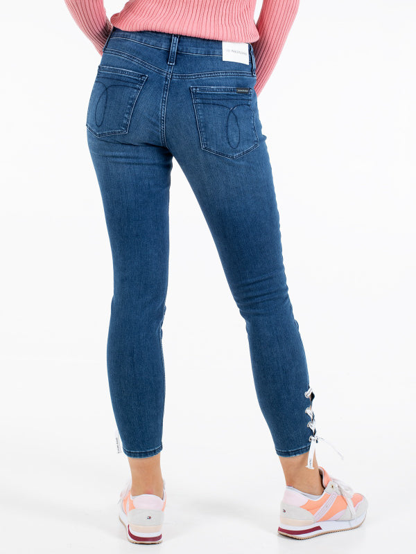 Ckj 011 Mid Rise Skinny Ankle DA056 BRIGHT BLUE LACED / NI30