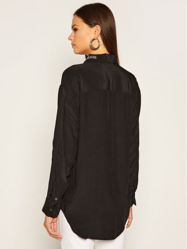 Drapey Shirt With Mesh Tape CK Black / L