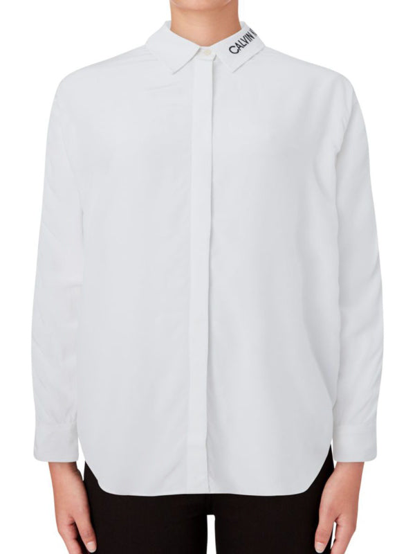 Drapey Shirt With Mesh Tape Bright White / L