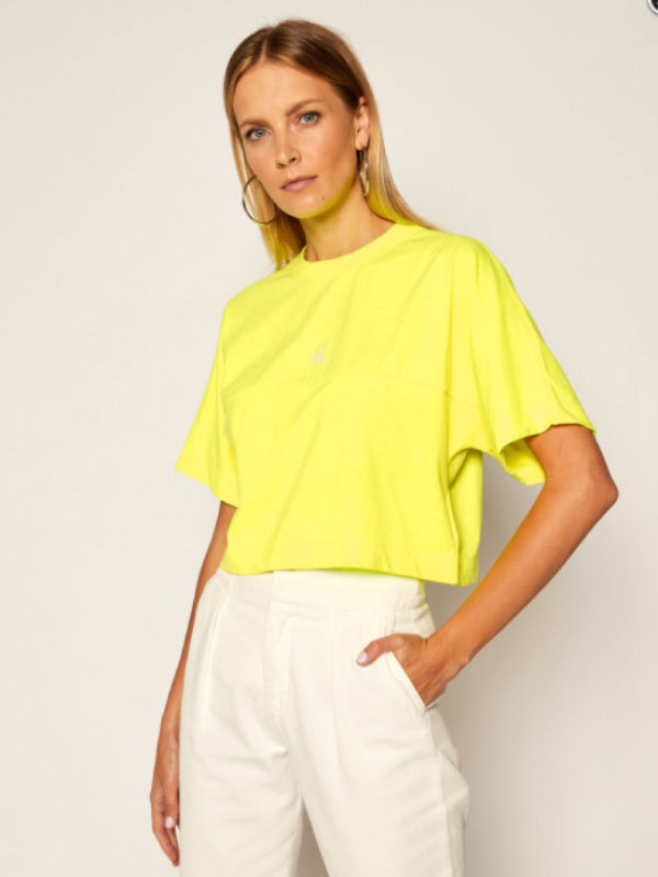 Puff Print Back Logo T-Shirt Safety Yellow / L