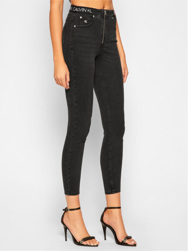 High Rise Super Skinny Ankle BB103 - BLACK WAISTBAND / NI31