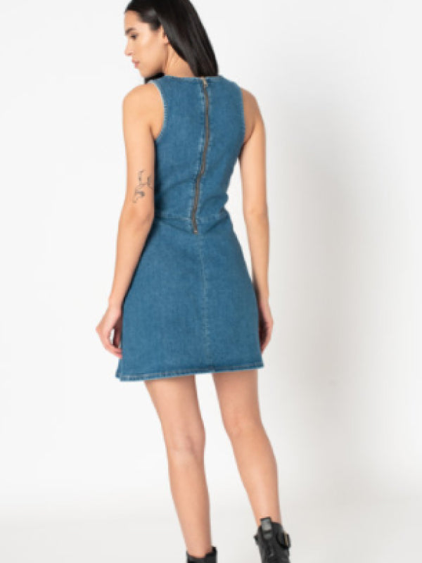 Cut Out Bodycon Dress BB190 - ICN MID BLUE ELASTIC / L